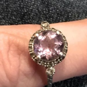 Amethyst Sterling Silver Ring SZ 6
